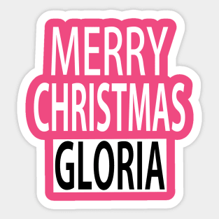 Merry Christmas Gloria Sticker